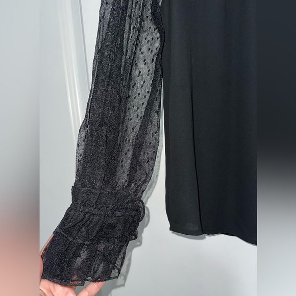 Loft Black Ruffle Blouse - Picture 4 of 5